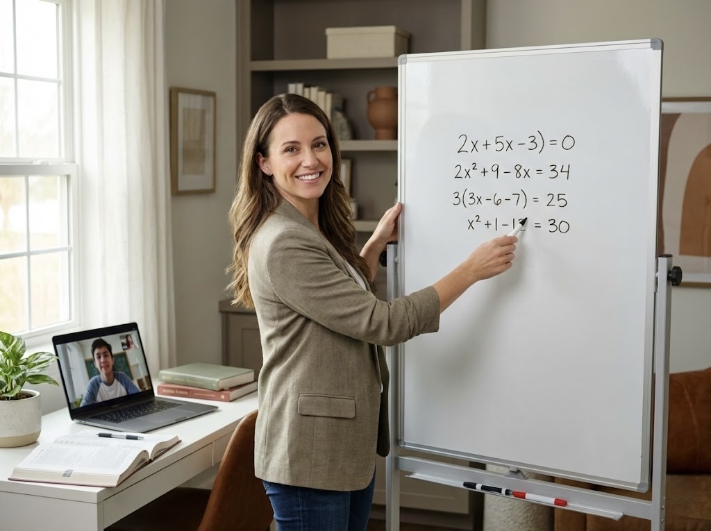 Professional tutor teaching